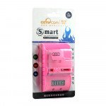 Wholesale Smart USB Universal Battery Charger Curve (Hot Pink)